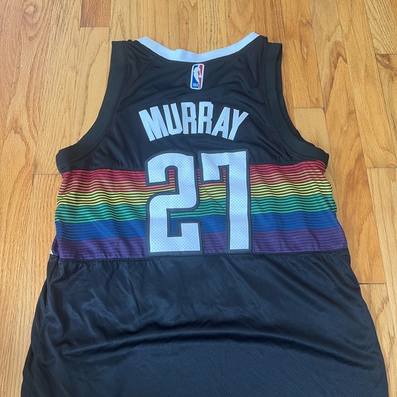 Nike Black Multicolor Denver Nuggets Jersey - Picture 2 of 2